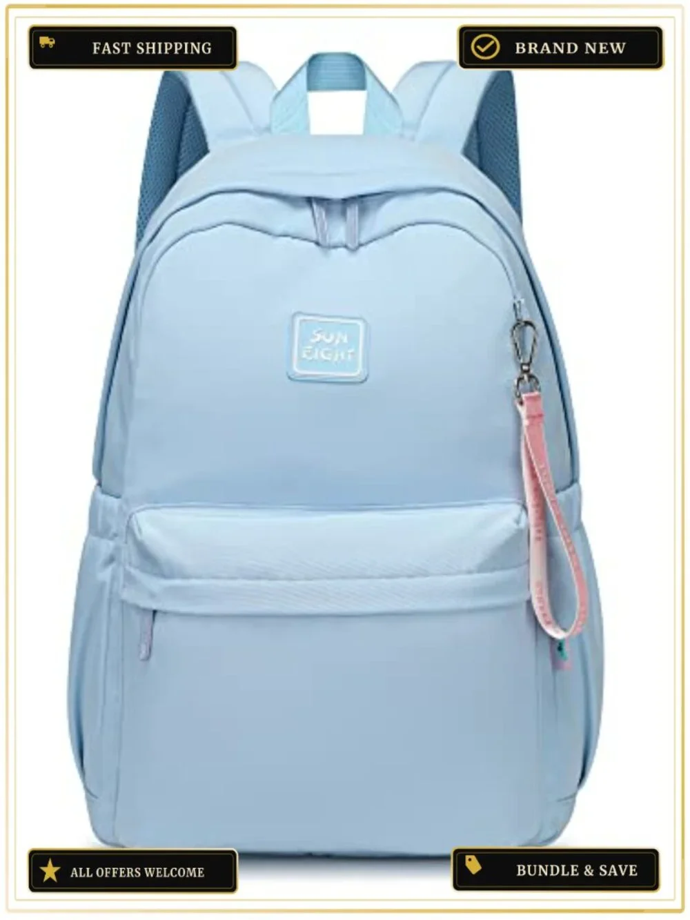 Large School Backpack for Teens & College, Water-Resistant Laptop Bookbag,